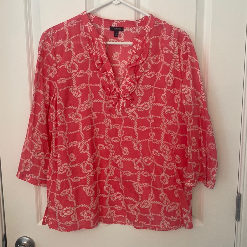 Nautical inspired printed top